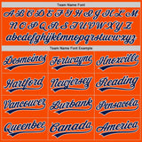 Custom Orange Navy-White Authentic Baseball Jersey