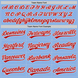 Custom Light Blue Red-White Authentic Baseball Jersey