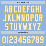 Custom Light Blue White-Yellow Authentic Baseball Jersey