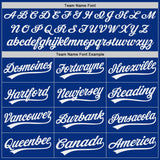Custom Royal-White Authentic Baseball Jersey