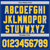 Custom Royal Yellow-White Authentic Baseball Jersey