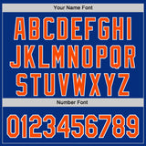 Custom Royal Orange-White Authentic Baseball Jersey