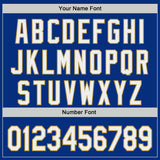 Custom Royal White-Old Gold Authentic Baseball Jersey