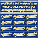 Custom Royal White-Yellow Authentic Baseball Jersey
