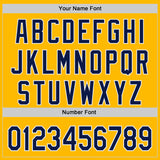 Custom Gold Navy-White Authentic Baseball Jersey