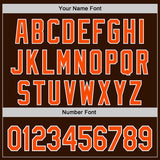 Custom Brown Orange-White Authentic Baseball Jersey