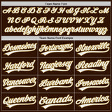 Custom Brown White-Old Gold Authentic Baseball Jersey