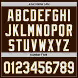Custom Brown White-Old Gold Authentic Baseball Jersey