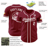 Custom Crimson-White Authentic Baseball Jersey