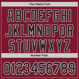 Custom Crimson Black-White Authentic Baseball Jersey