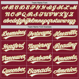 Custom Crimson White-Old Gold Authentic Baseball Jersey
