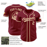 Custom Crimson-Cream Authentic Baseball Jersey