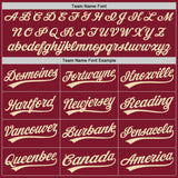 Custom Crimson-Cream Authentic Baseball Jersey