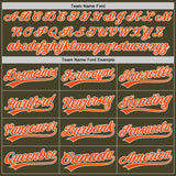 Custom Olive Orange-White Authentic Baseball Jersey