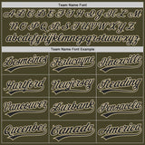 Custom Olive Black-Cream Authentic Baseball Jersey