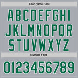 Custom Gray Kelly Green-White Authentic Baseball Jersey