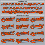 Custom Gray Orange-Black Authentic Baseball Jersey