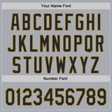 Custom Gray Black-Old Gold Authentic Baseball Jersey