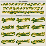 Custom Cream Green-Gold Authentic Baseball Jersey