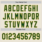 Custom Cream Green-Gold Authentic Baseball Jersey