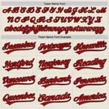 Custom Cream Black-Red Authentic Baseball Jersey