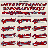 Custom Cream Navy-Red Authentic Baseball Jersey