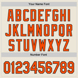 Custom Cream Orange-Black Authentic Baseball Jersey