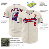 Custom Cream Red-Royal Authentic Baseball Jersey