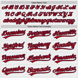 Custom White Red-Navy Authentic Baseball Jersey