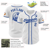 Custom White-Royal Authentic Baseball Jersey