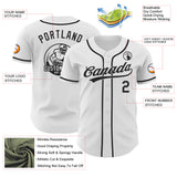 Custom White-Black Authentic Baseball Jersey