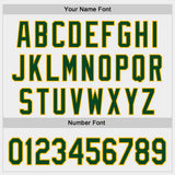 Custom White Green-Gold Authentic Baseball Jersey