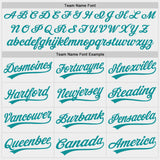 Custom White-Teal Authentic Baseball Jersey