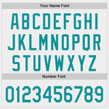 Custom White-Teal Authentic Baseball Jersey