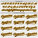 Custom White Brown-Gold Authentic Baseball Jersey