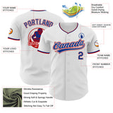 Custom White Royal-Red Authentic Baseball Jersey