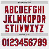 Custom White Red-Navy Authentic Baseball Jersey