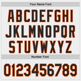 Custom White Black-Orange Authentic Baseball Jersey