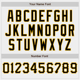 Custom White Black-Gold Authentic Baseball Jersey