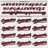 Custom White Crimson-Black Authentic Baseball Jersey
