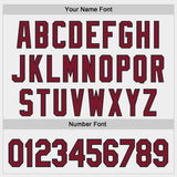 Custom White Crimson-Black Authentic Baseball Jersey