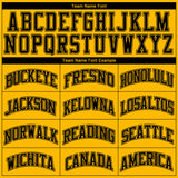 Custom Gold Black Color Block Round Neck Sublimation Basketball Suit Jersey