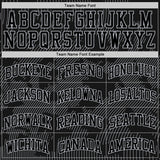 Custom Black Gray Curve Lines Round Neck Sublimation Basketball Suit Jersey