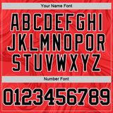 Custom Red Black-White Splash Round Neck Sublimation Basketball Suit Jersey