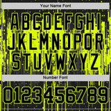 Custom Black Neon Green Dripping Splatter Art Round Neck Sublimation Basketball Suit Jersey