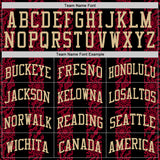 Custom Black Vegas Gold-Red Abstract Shape Round Neck Sublimation Basketball Suit Jersey