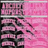 Custom Graffiti Pattern Pink Black-White Scratch Round Neck Sublimation Basketball Suit Jersey