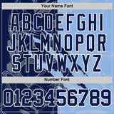 Custom Graffiti Pattern Navy Light Blue-White Scratch Round Neck Sublimation Basketball Suit Jersey