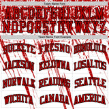 Custom White Red-Black Splash Round Neck Sublimation Basketball Suit Jersey