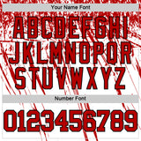 Custom White Red-Black Splash Round Neck Sublimation Basketball Suit Jersey